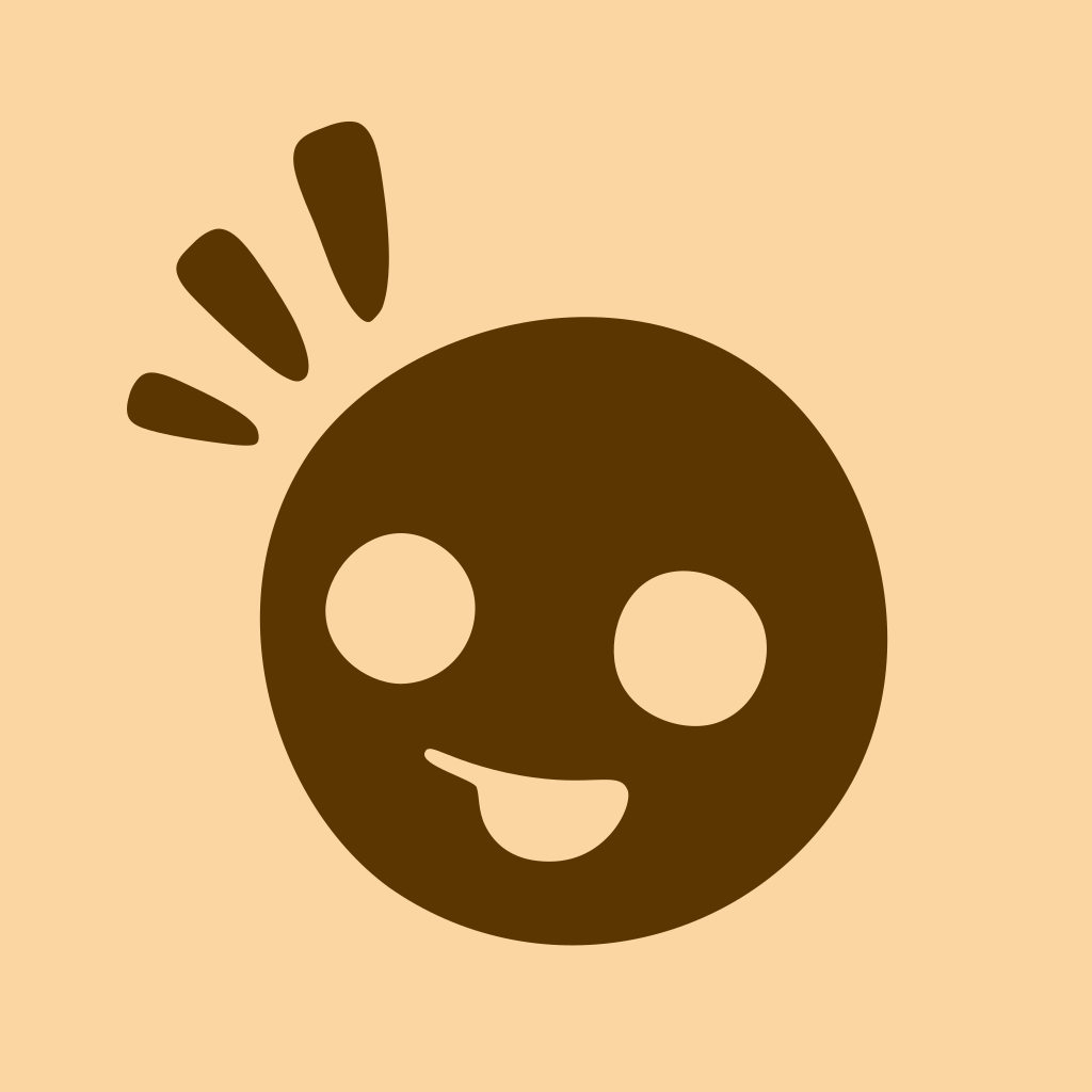 The Articleman logo, featuring a coffee-colored smiley face on a light brown background, with exclamation lines.